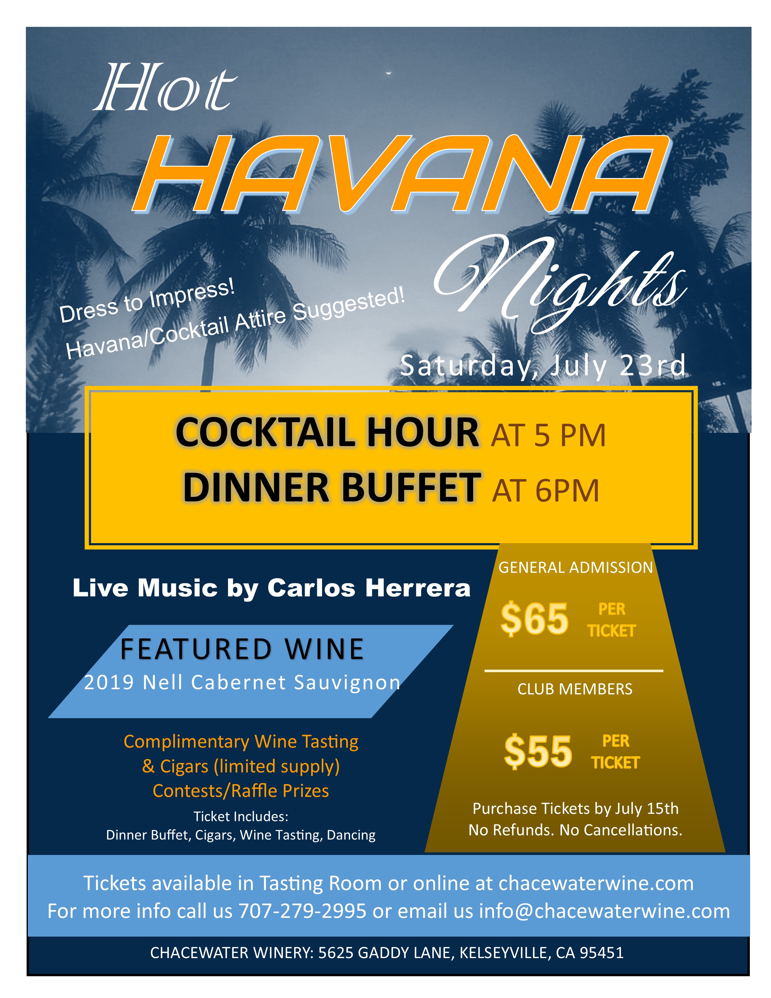 Product Image for Hot Havana Nights-Non Member